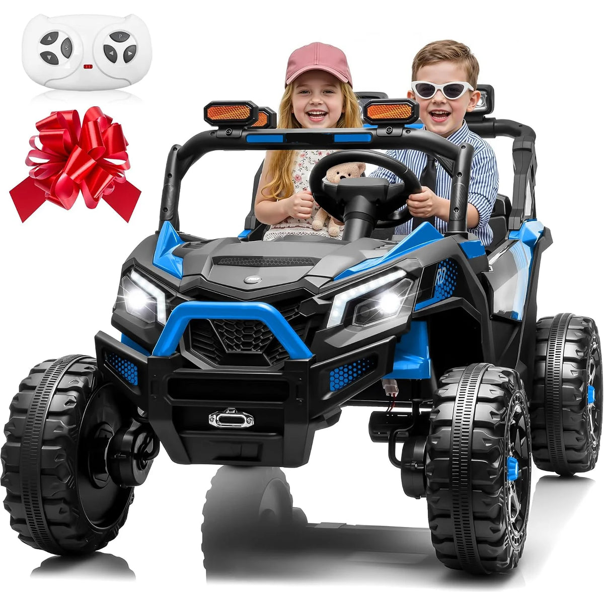 24V 4WD Kids 2 Seater Electric Ride with Bluetooth for Music for your Journey