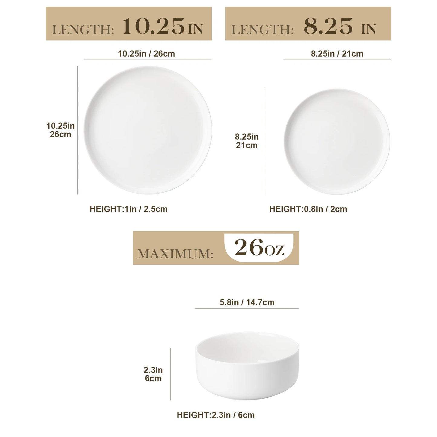 18 or 36-Piece Porcelain Ceramic Dinnerware Set