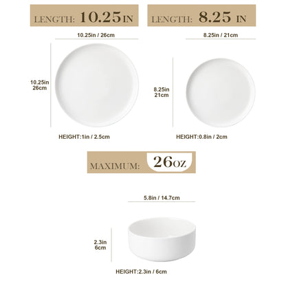 18 or 36-Piece Porcelain Ceramic Dinnerware Set