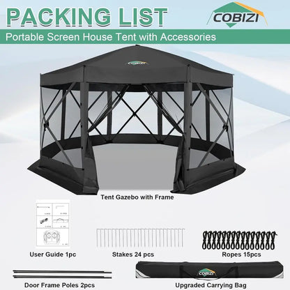 Extra Large Outdoor Gazebo with removable sides for outdoor festivities