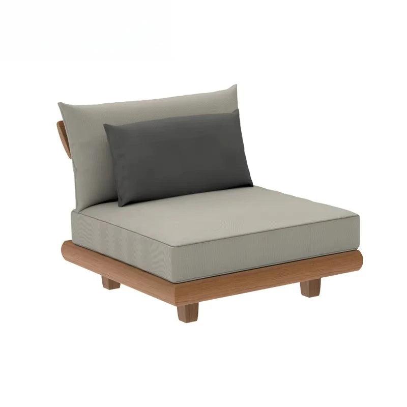 Stylish Outdoor Waterproof Solid Wood Teak Sofa Set