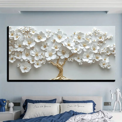 White Flower Tree Canvas Print for your personal space!