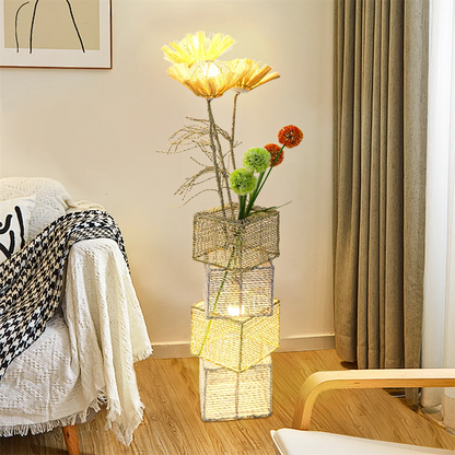 Tall Modern Rattan Floor Lamp for your Decor