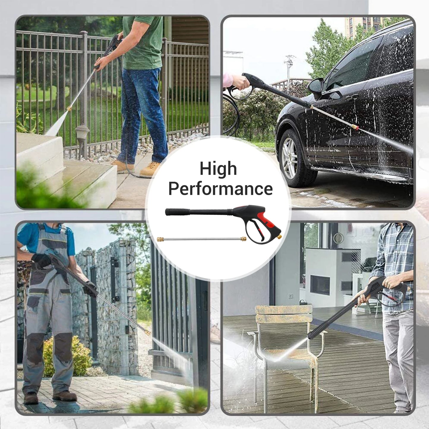 High Pressure Washer with 5 Quick Connect Nozzles