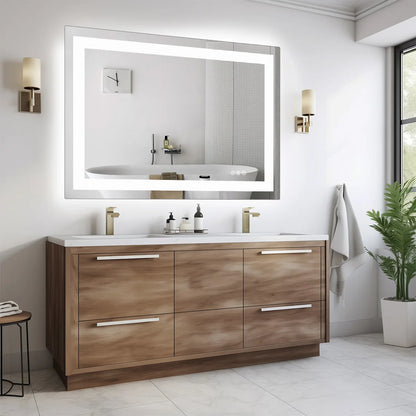 36"x 24" LED Bathroom Vanity Tempered Glass Mirror for Wall with Memory Function