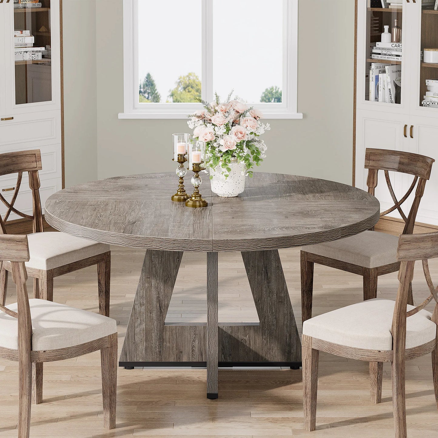 47 inch Round Dining Table for 4