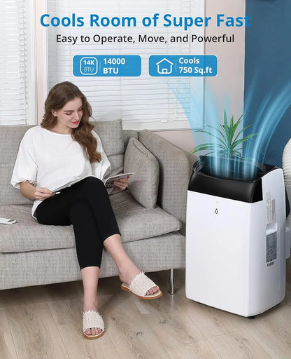 14000 BTU Portable Air Conditioner Unit with Fan and Dehumidifier