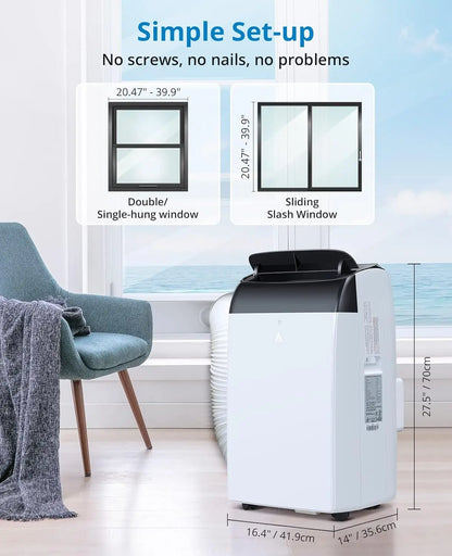 14000 BTU Portable Air Conditioner Unit with Fan and Dehumidifier