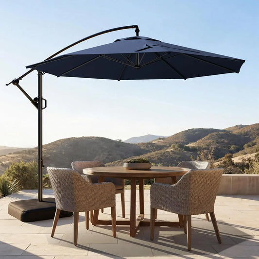 10ft Patio Market Umbrella with Base