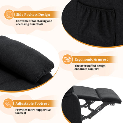 360 Degree Swivel Rocker Recliner for Small Spaces