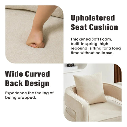 Open Back Barrel Swivel Chair