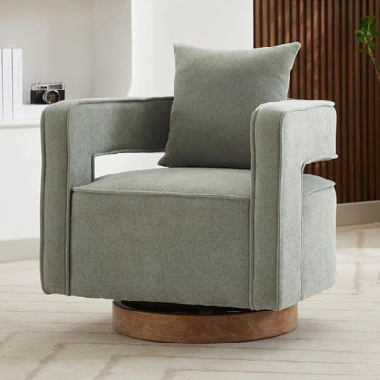 Open Back Barrel Swivel Chair