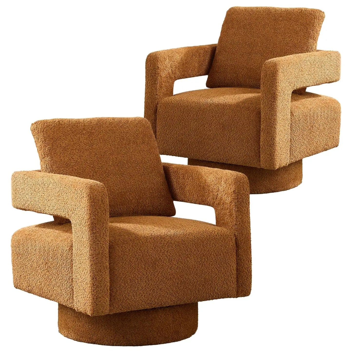 Open Back Barrel Swivel Chair