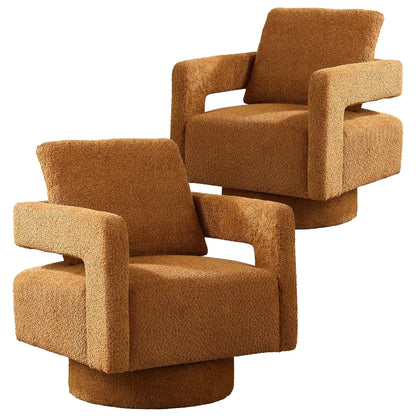 Open Back Barrel Swivel Chair