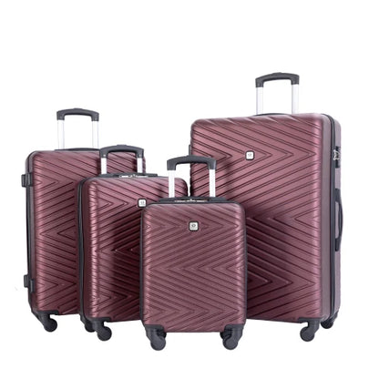 Luggage Set 4-Piece ABS Suitcase With Spinner Wheels