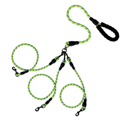 Detachable 3-in-1 Triple Dog Leash with Padded Handle