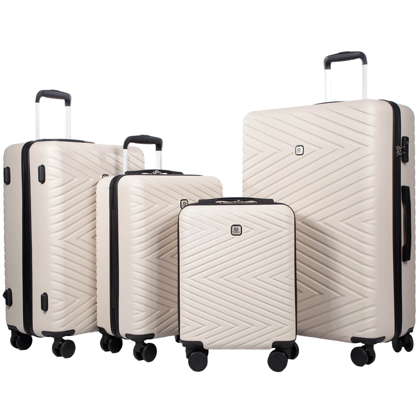 Luggage Set 4-Piece ABS Suitcase With Spinner Wheels