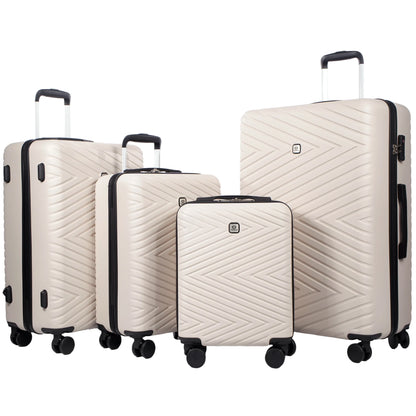 Luggage Set 4-Piece ABS Suitcase With Spinner Wheels