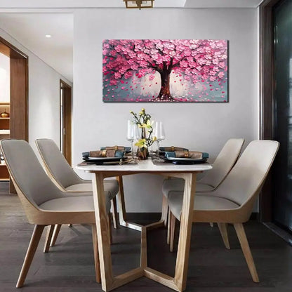 Pretty Pink Tree Wall Art for Living Room, Bedroom, Office
