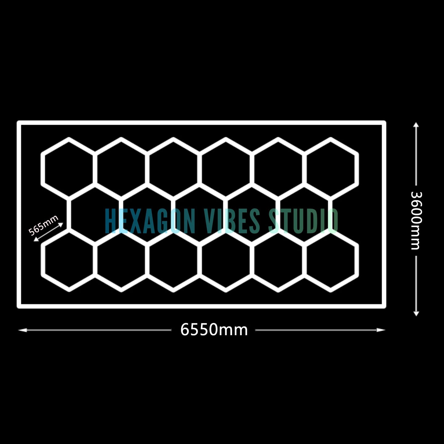 Large Size Hexagon LED Lighting for Garage