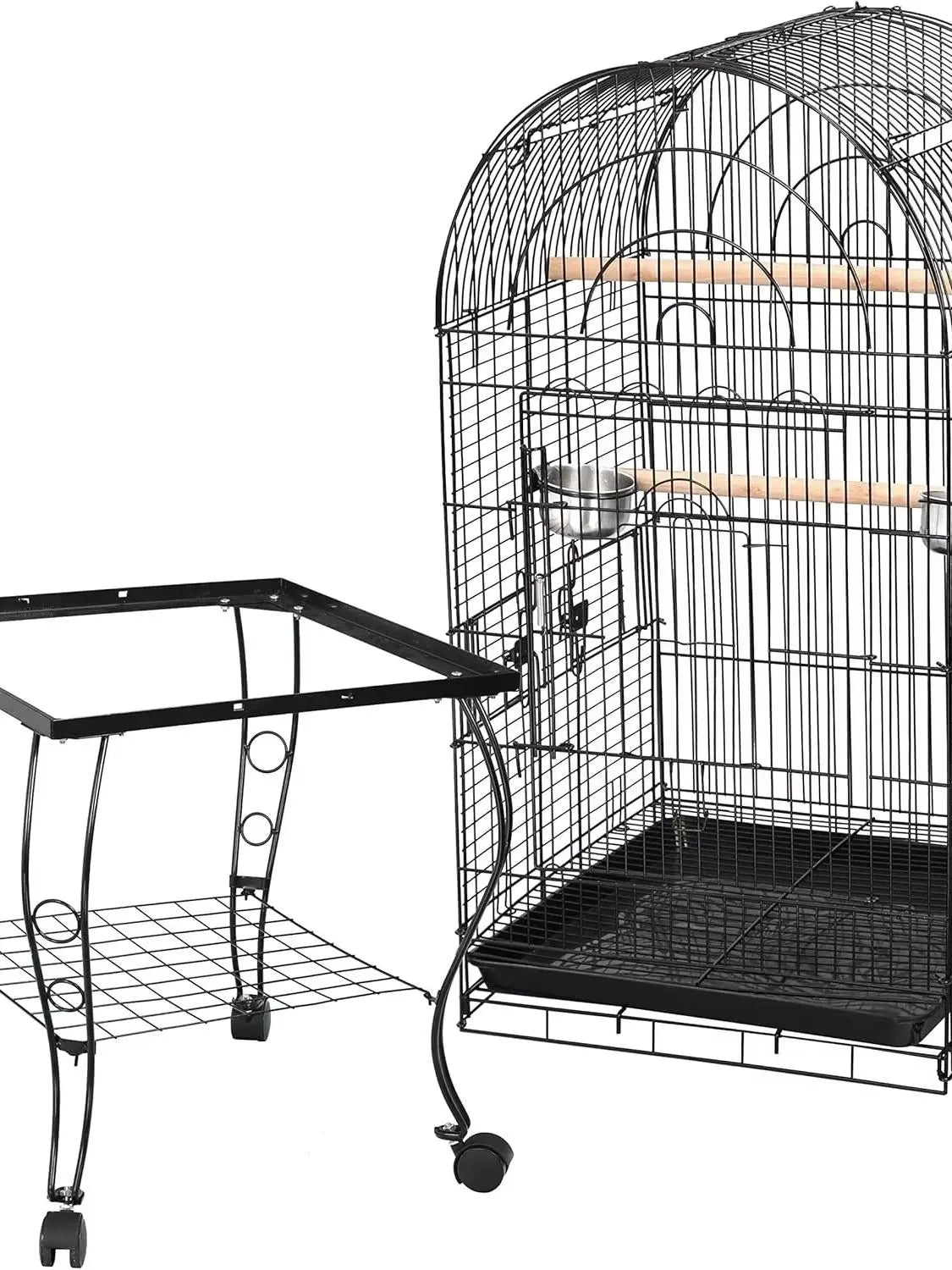 63.5 Inches Bird Cage with Detachable Stand and Open Top