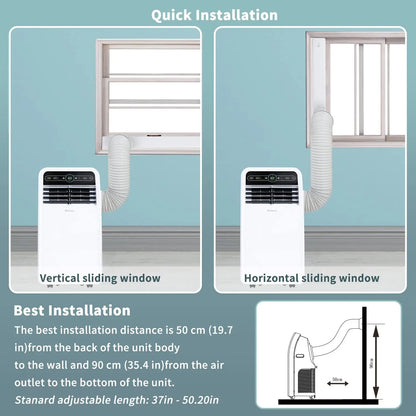 8,000 BTU Portable Air Conditioner with Remote and 3 settings