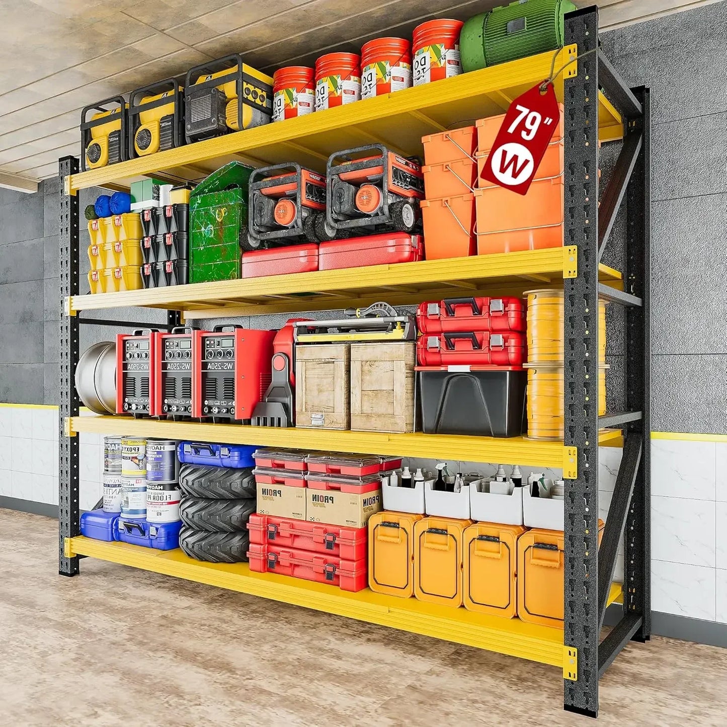 79-inch Heavy Duty Steel Garage Storage Rack