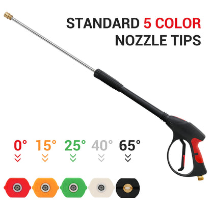 High Pressure Washer with 5 Quick Connect Nozzles