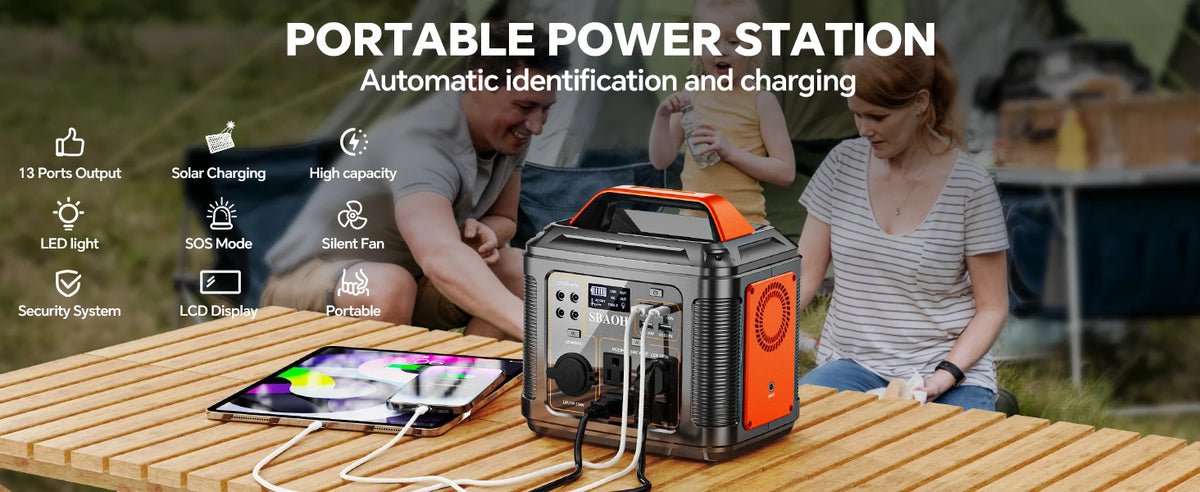 300W Portable Power Station with Solar Panel