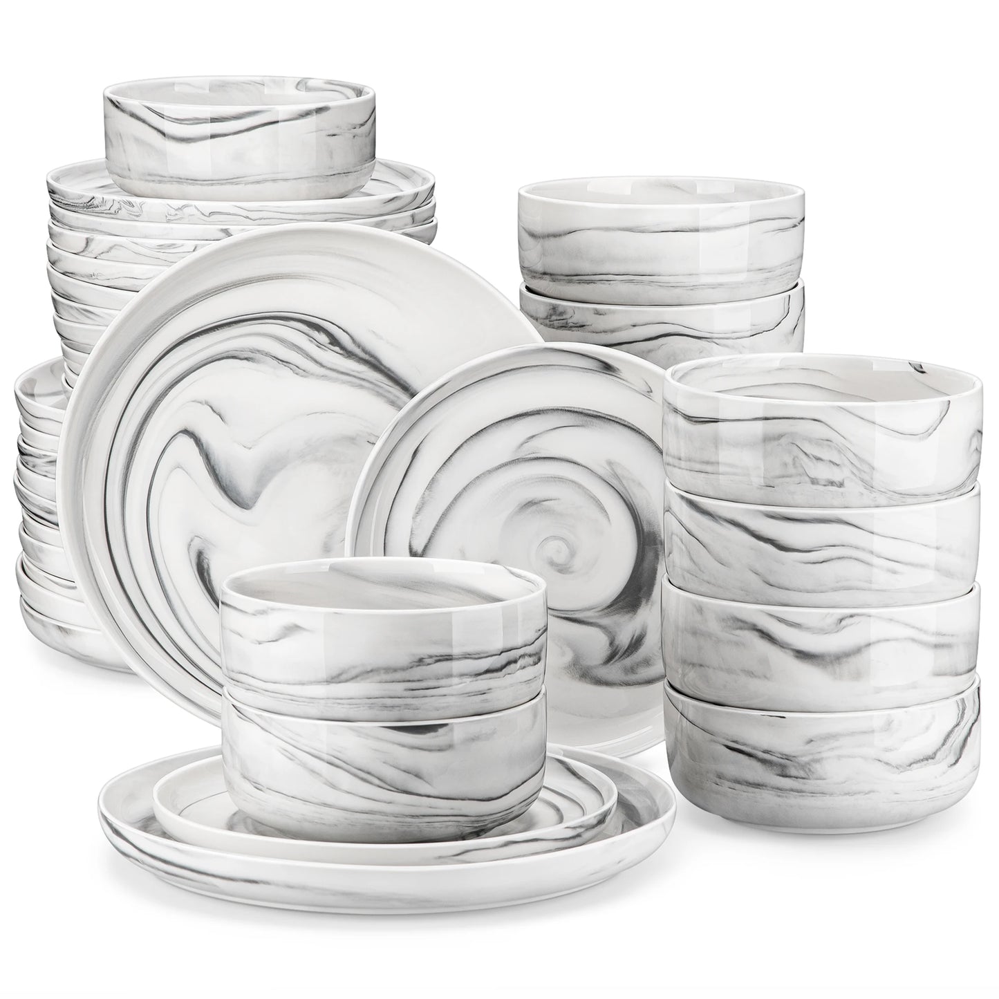 18 or 36-Piece Porcelain Ceramic Dinnerware Set