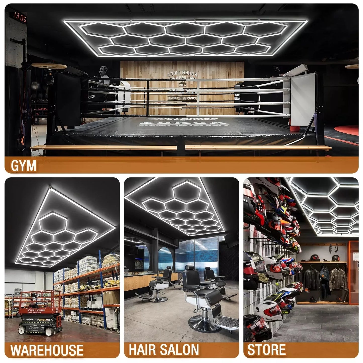 Large Size Hexagon LED Lighting for Garage
