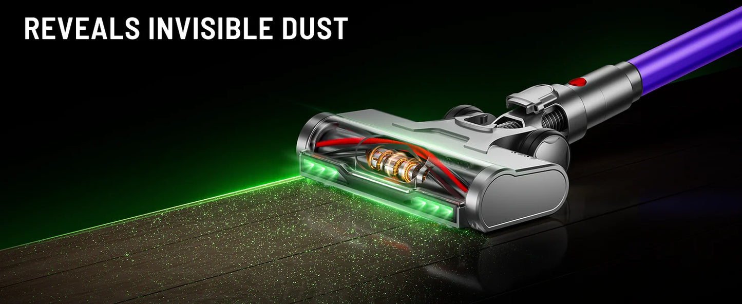 650W Cordless Vacuum Cleaner with attachments for Hardwood Flooring, Carpets, and Pet Hair
