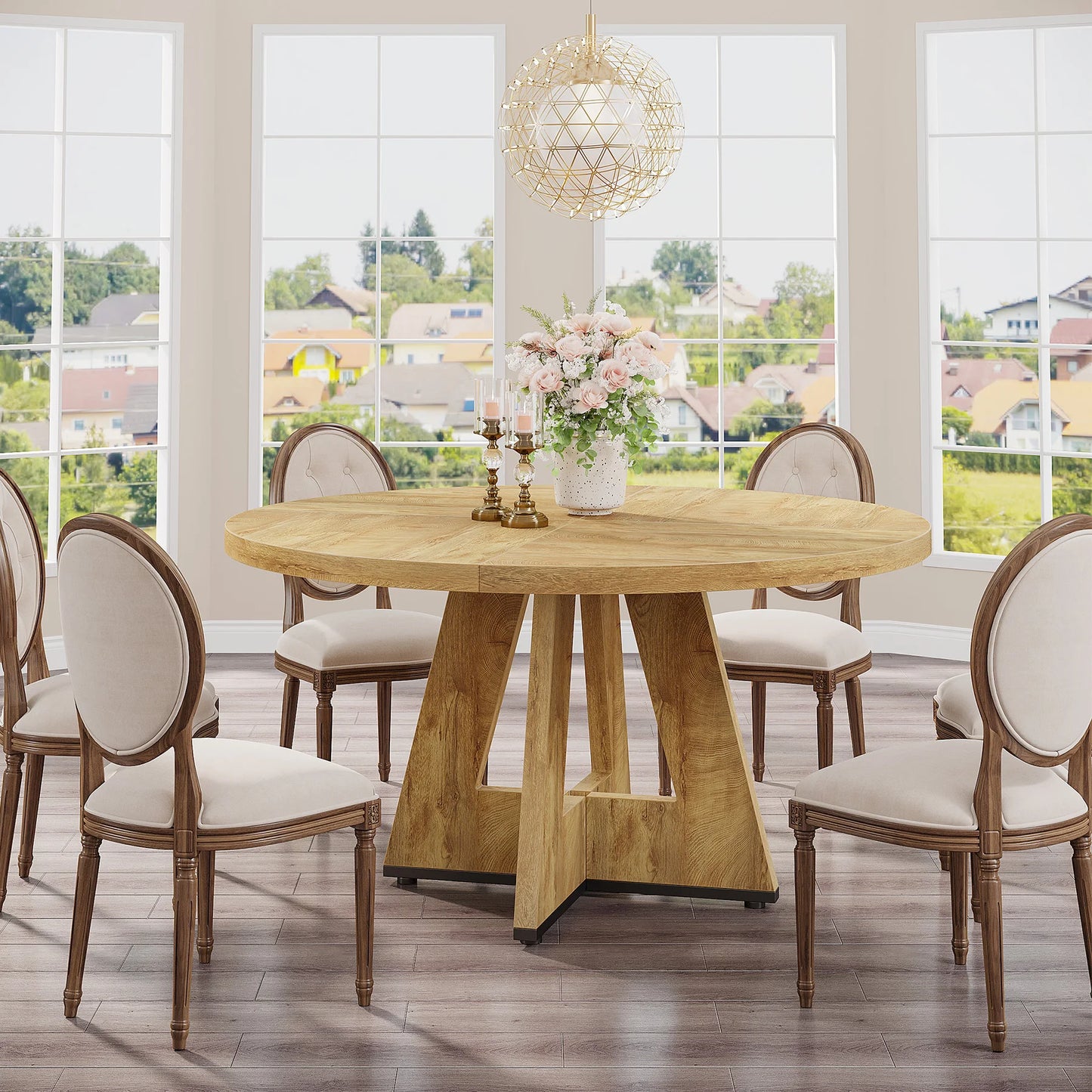 47 inch Round Dining Table for 4