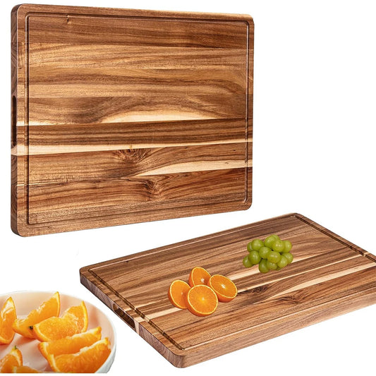 Extra Large Butcher Block Wood Cutting and Charcuterie Board
