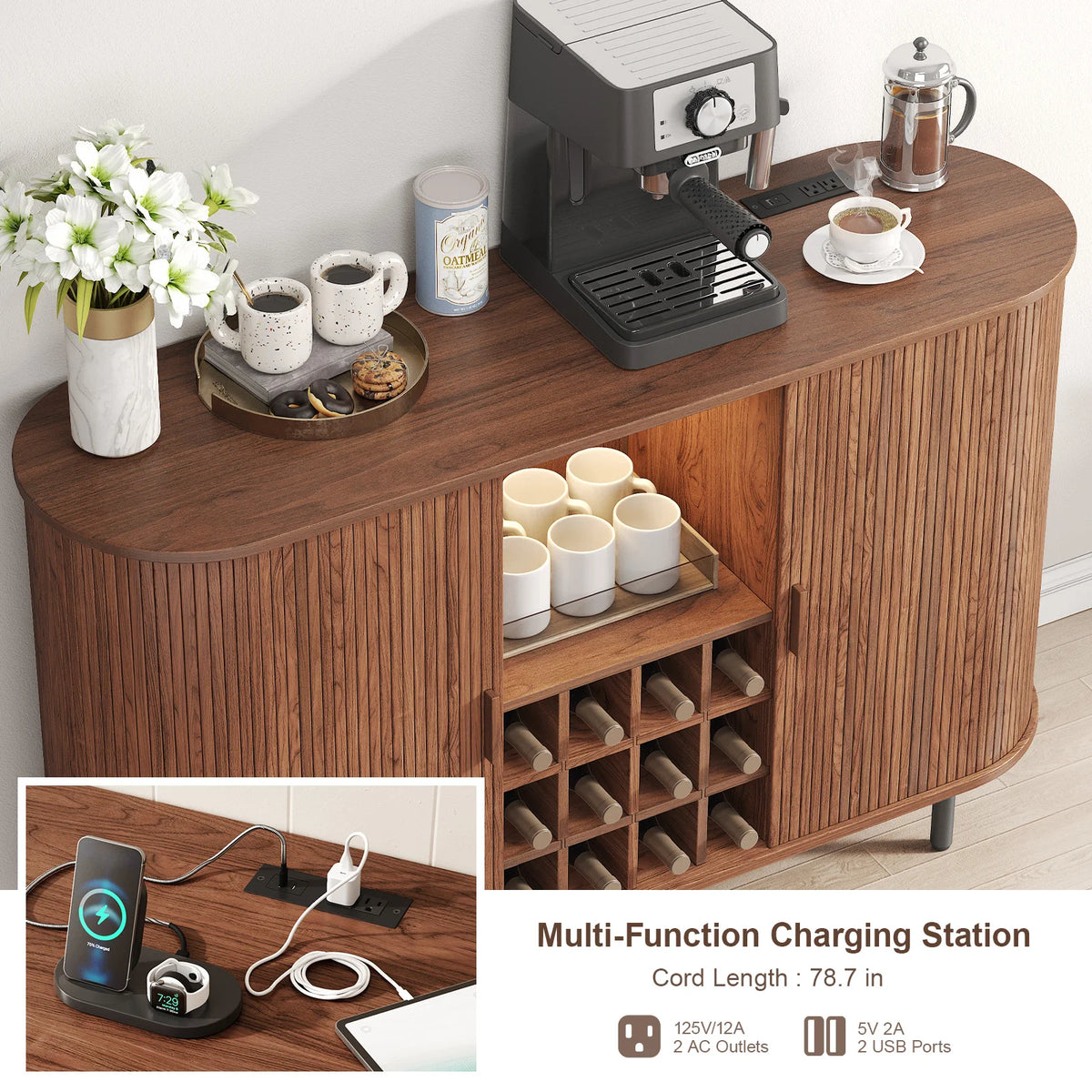 Buffet Cabinet with LED Light