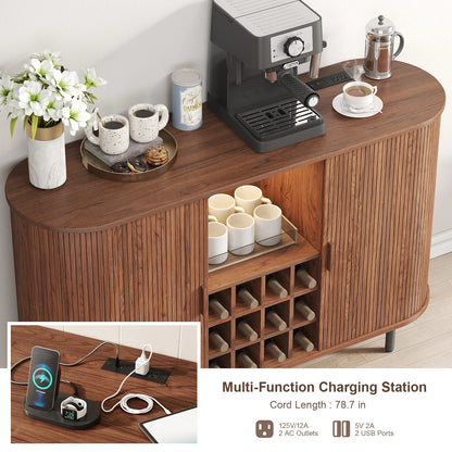 Buffet Cabinet with LED Light