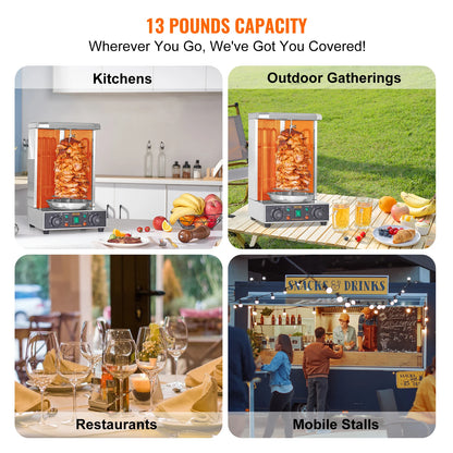 Electric Vertical Gyro Rotisserie Machine