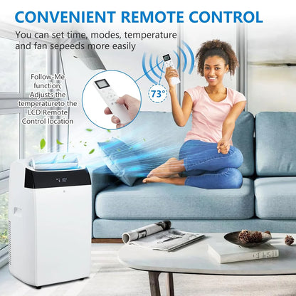 14000 BTU Portable Air Conditioner Unit with Fan and Dehumidifier