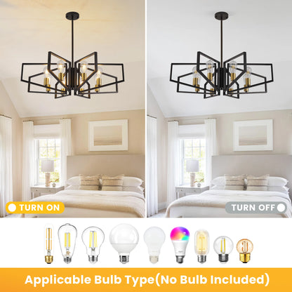Modern 8-Light Geometric Pendant Chandelier for your home