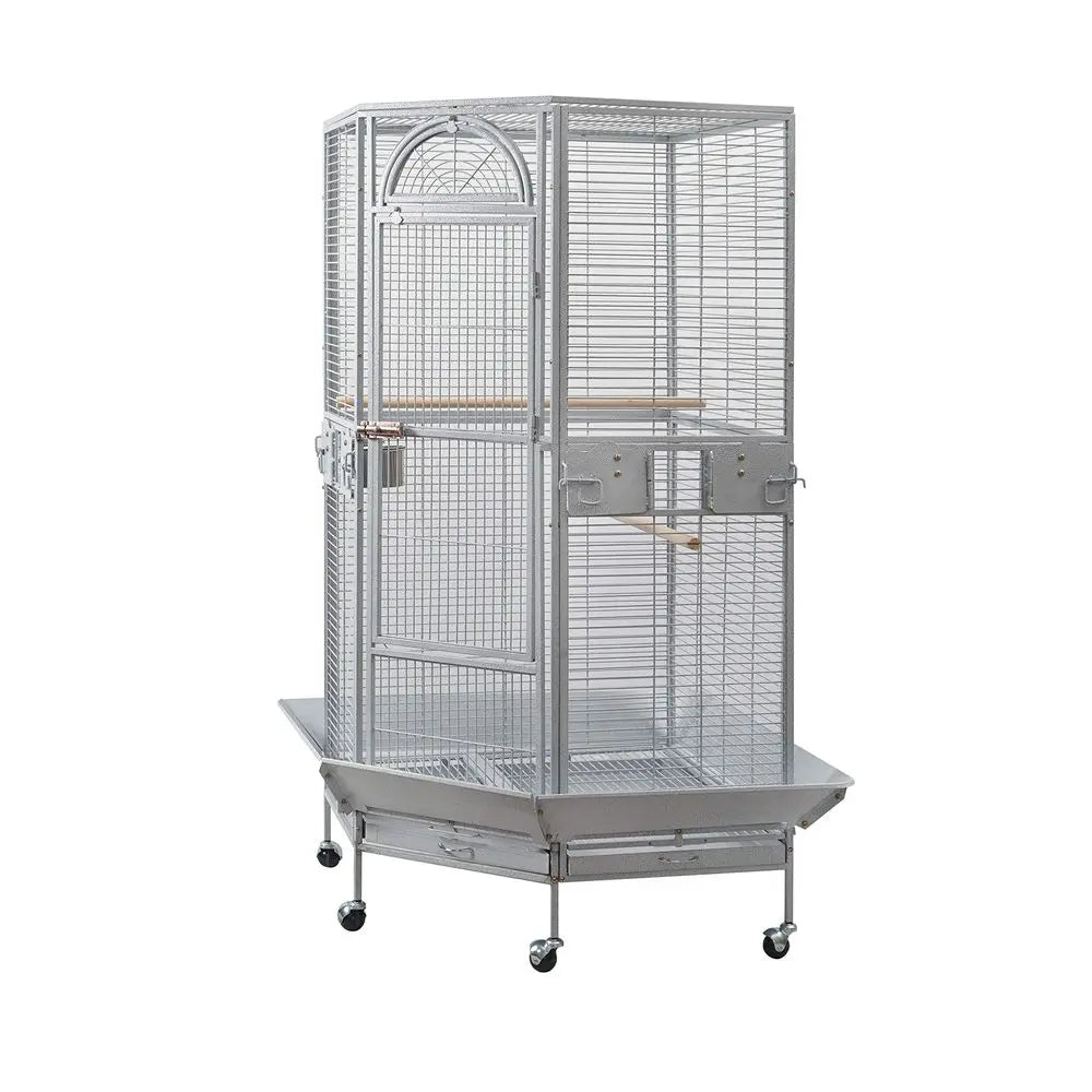 White Corner Bird Cage for your feathered friends