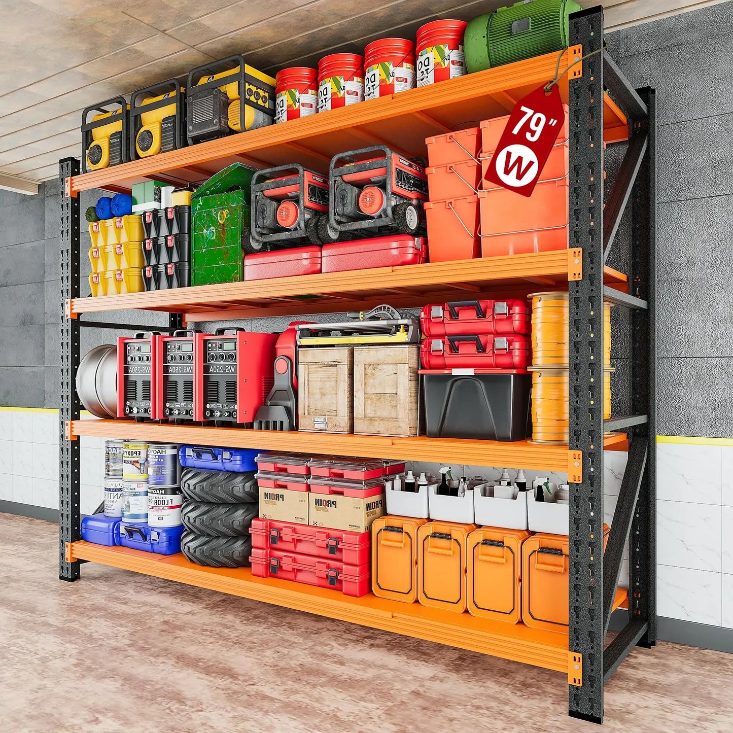 79-inch Heavy Duty Steel Garage Storage Rack