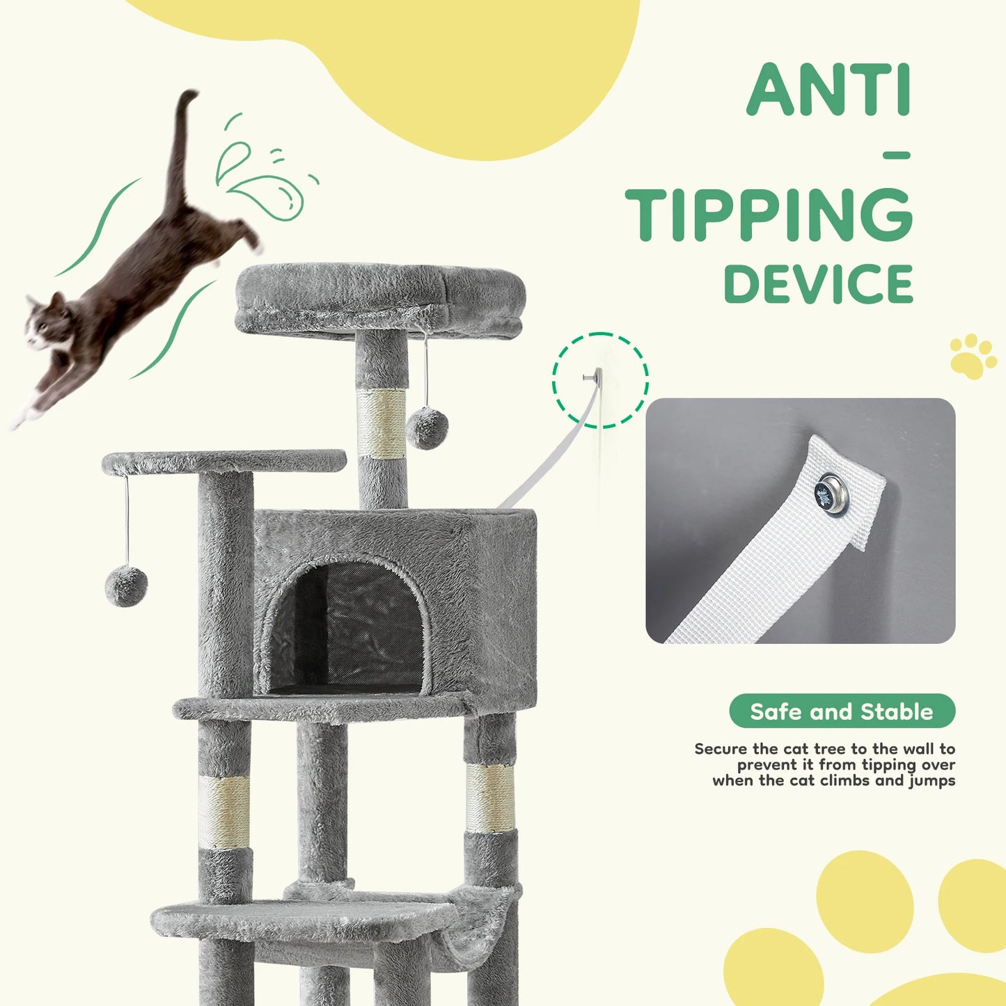 Tall Multi-Cat Climbing Tree