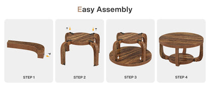 Modern Round 2-Tier Coffee Table