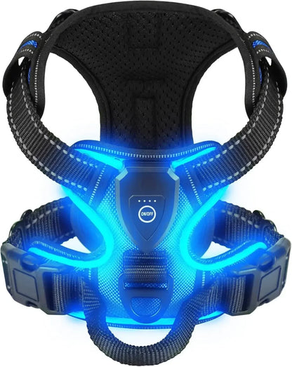Rechargeable No Pull Led Harness for Dog, Cat, and Puppy