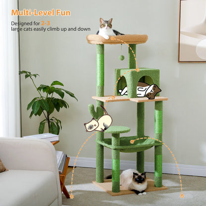 Cactus Cat Tree with 2 Door Condo