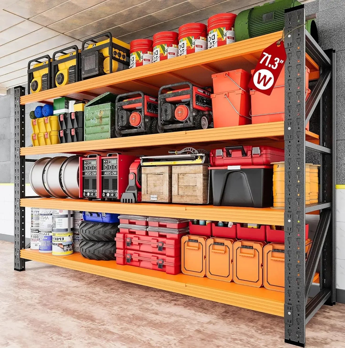 79-inch Heavy Duty Steel Garage Storage Rack