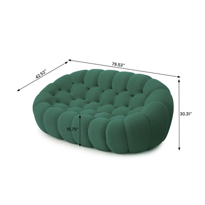 79.5" Modern Curved Boneless Sofa