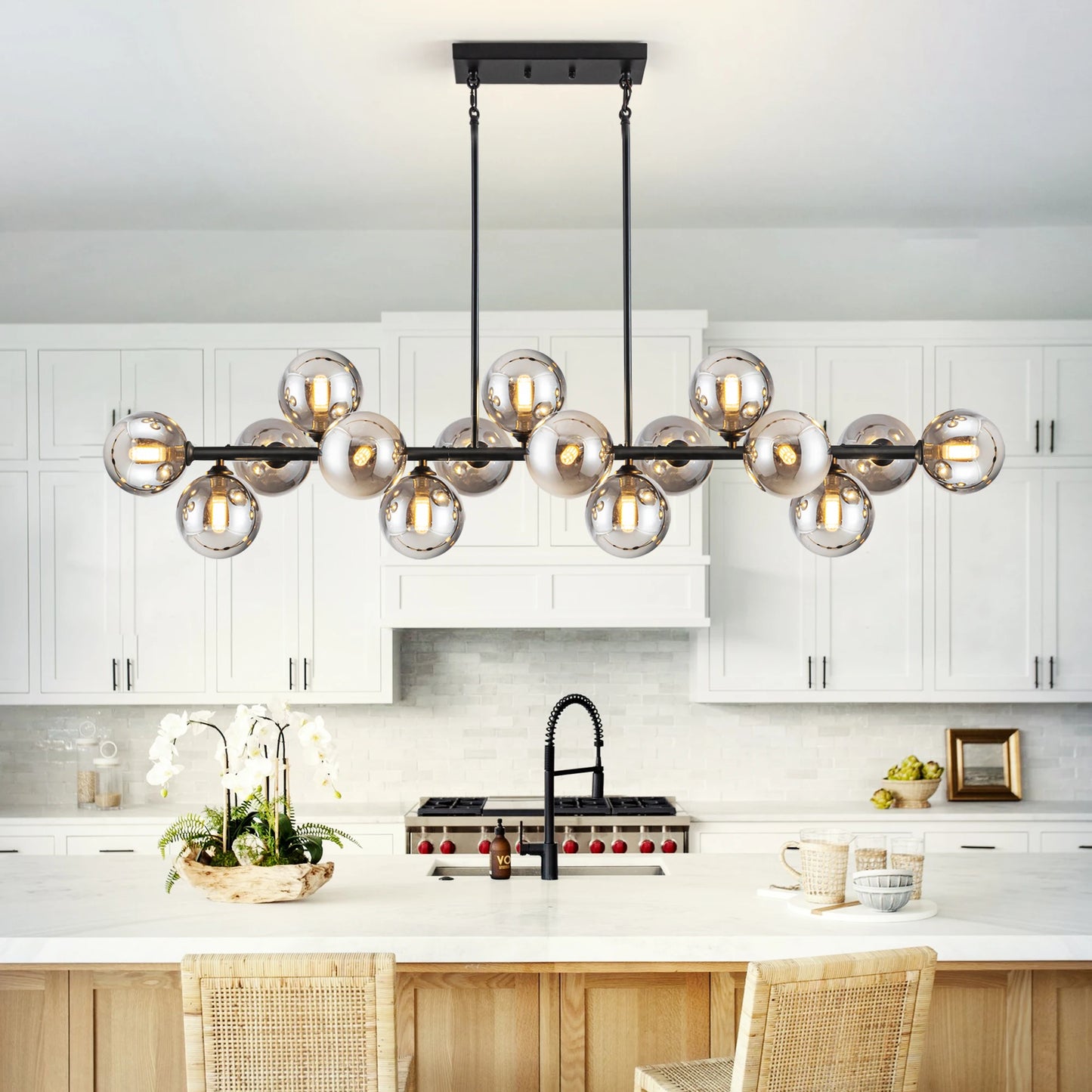 54-inch Modern Chandelier for kitchen island or dining room