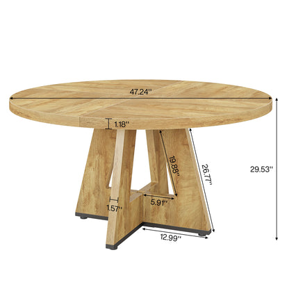 47 inch Round Dining Table for 4