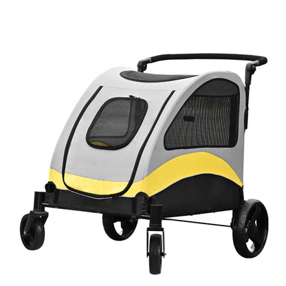 Foldable Large Dog Stroller with 4 Wheels